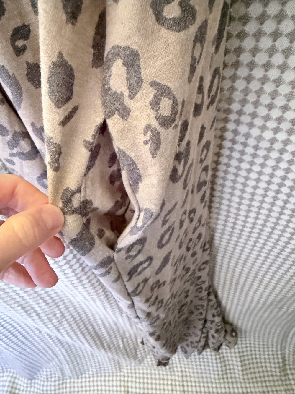 HEIMISH USA Taupe & Charcoal Animal Print Top - Picture 4 of 5